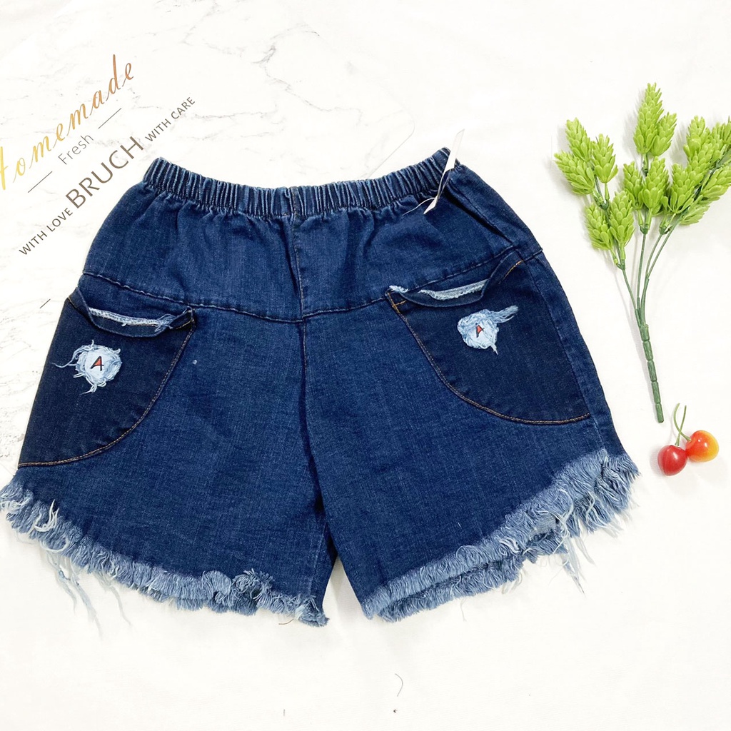 Quần đùi bé gái freesize từ 48kg-55kg quần short jean bé gái - QG02