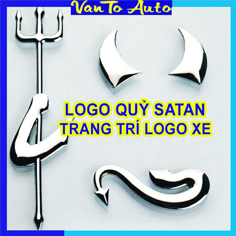 ⚡Video Thật⚡ Logo Quỷ Satan Trang Trí Logo Ô Tô