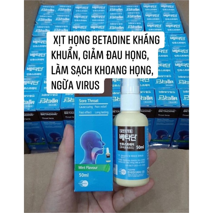 XỊT HỌNG BETADINE SORE THROAT SPRAY 50ML HÀN QUỐC