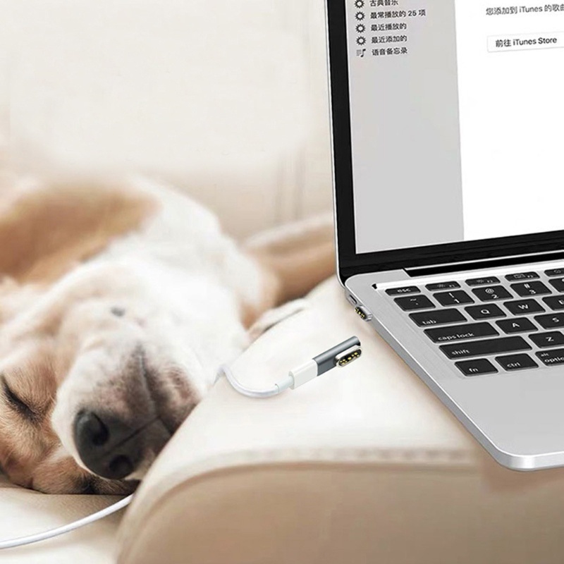 Đầu Chuyển Đổi USB C Từ Tính 9Pins Type C 100W Sạc Nhanh 20 Mbps Chuyên Dụng Cho Pro 2019 Air