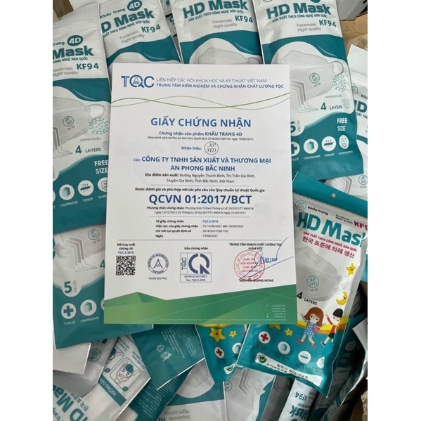 [ Hoa Tốc ] Khẩu trang KF94 hàng VN chất lượng CAO