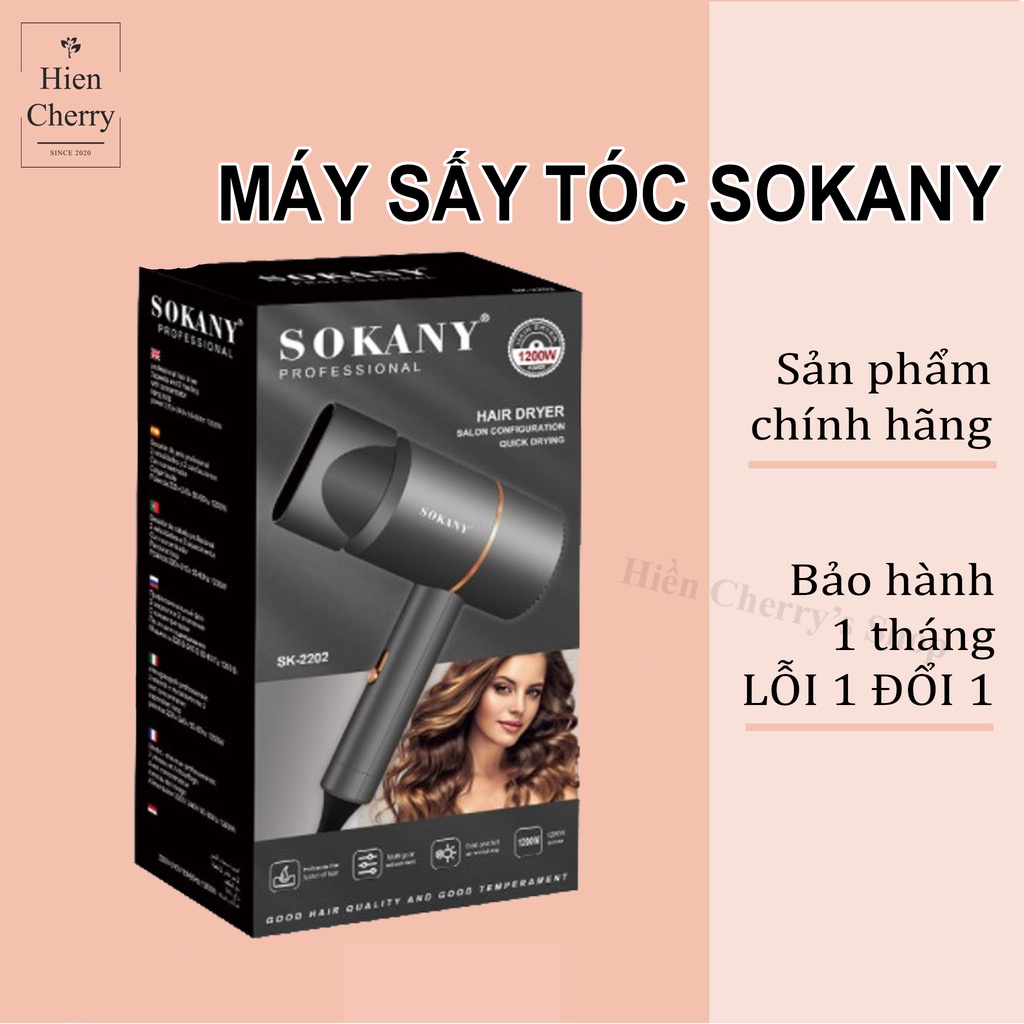 Máy sấy tóc, tạo kiểu tóc SOKANY chính hãng, công suất lớn phù hợp cho cả gia đình và salon tóc - Bảo hành 12 tháng