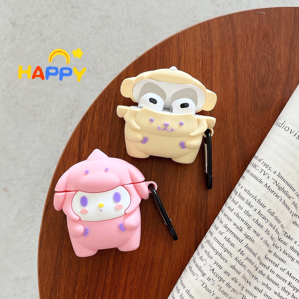 Vỏ Bảo Vệ Hộp Sạc Tai Nghe AirPods3 AirPods3 Pro 2Gen Họa Tiết Hoạt Hình Quái Vật/Puái Vật Nhỏ Dễ Thương Ốp