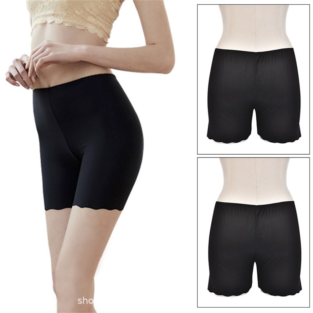 Quần Lót Legging Ngắn Lưng Cao Không Đường May Chất Liệu Mềm Mại Co Giãn Thời Trang Quyến Rũ Cho Nữ