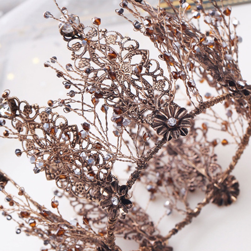 Vương Miện Công Chúa Đính Đá Pha Lê Phong Cách Baroque Cho Cô Dâu / Sinh Nhật