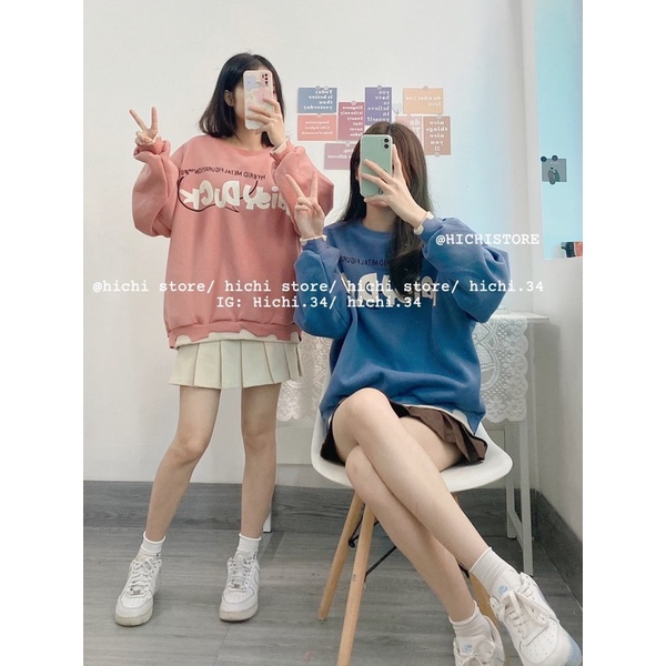 áo nỉ bông cổ tròn dn ẢNH THẬT VIDEO sweater hichi | BigBuy360 - bigbuy360.vn