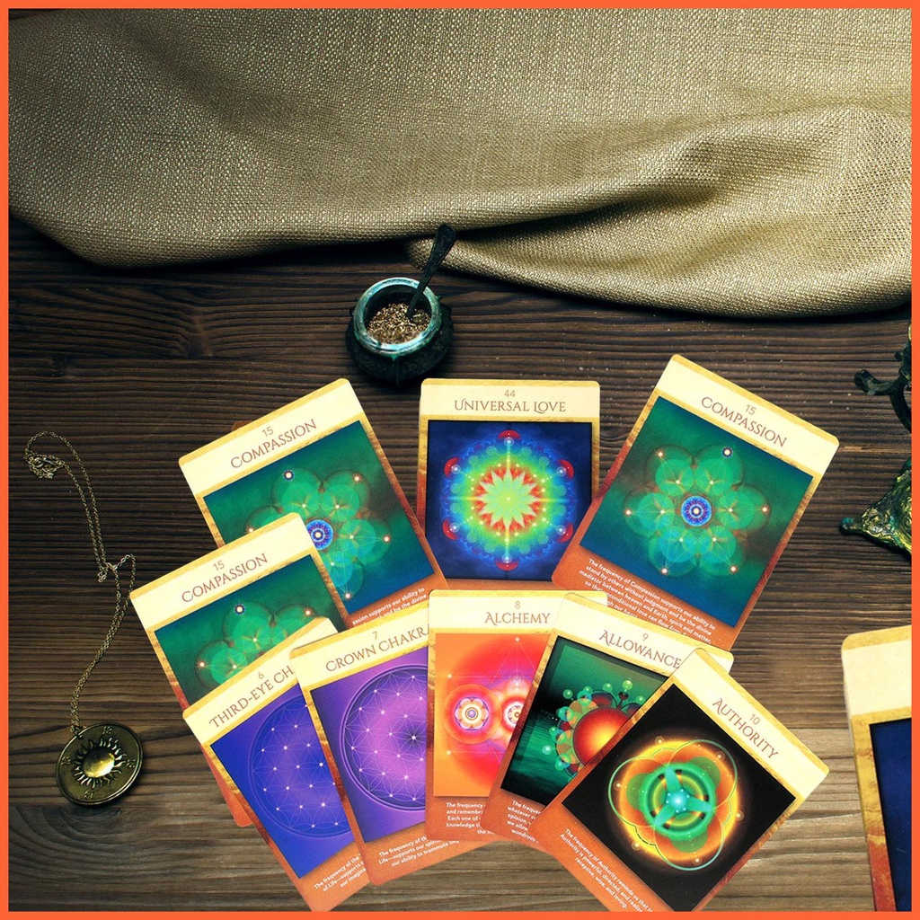 Mới Bộ Bài Tarot 44 Lá Oracles Deck Sacred Geometrys Oracle