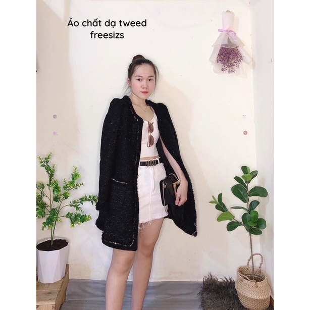 Áo dạ tweed freesize | BigBuy360 - bigbuy360.vn