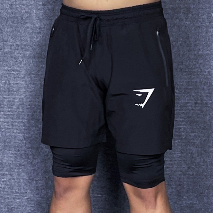 Quần 2 lớp nam thể thao DO GYM SHOP thun lạnh 4 chiều thoáng mát khi chơi thể thao