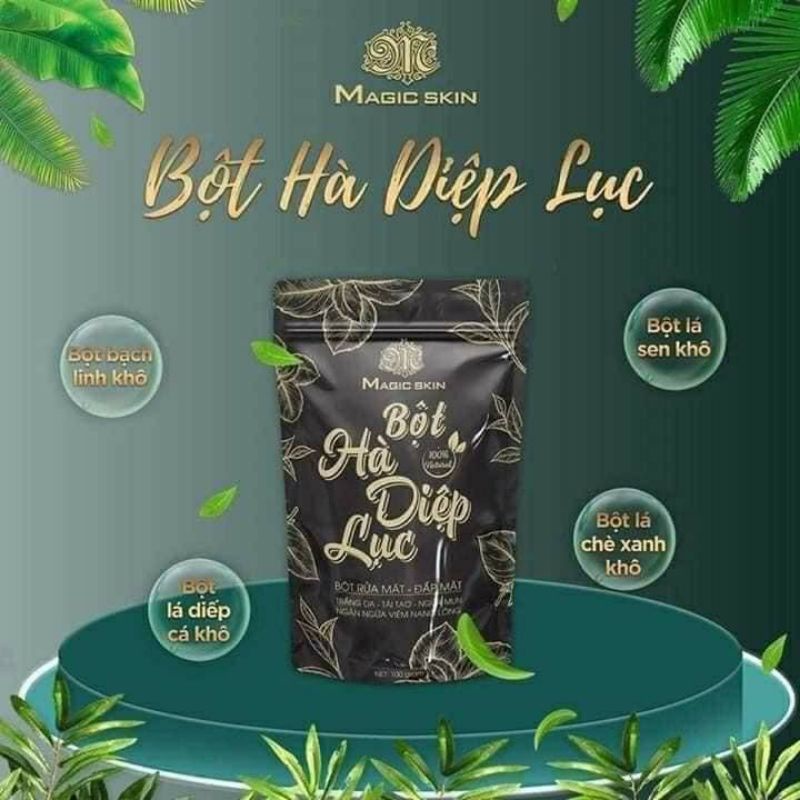 BỘT HÀ DIỆP LỤC ĐẮP MẶT MAGIC SKIN