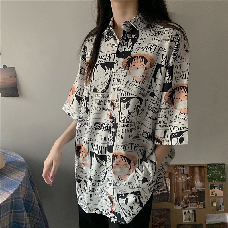 Áo Sơ Mi Nam/Nữ Mốc, Áo Sơ Mi TRUYỆN TRANH ONE PIECE Form Rộng Unisex, Phong Cách Ullzang | BigBuy360 - bigbuy360.vn