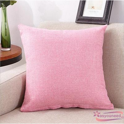 Vỏ gối sofa cotton mềm mại màu trơn đơn giản trang trí nhà lãng mạn