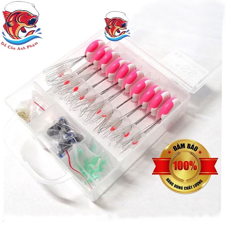 Hộp Đầy Đủ Phụ Kiện Làm Trục Thẻo Câu Đài Phụ Kiện Hồng Câu Đài Cao Cấp HPK-2