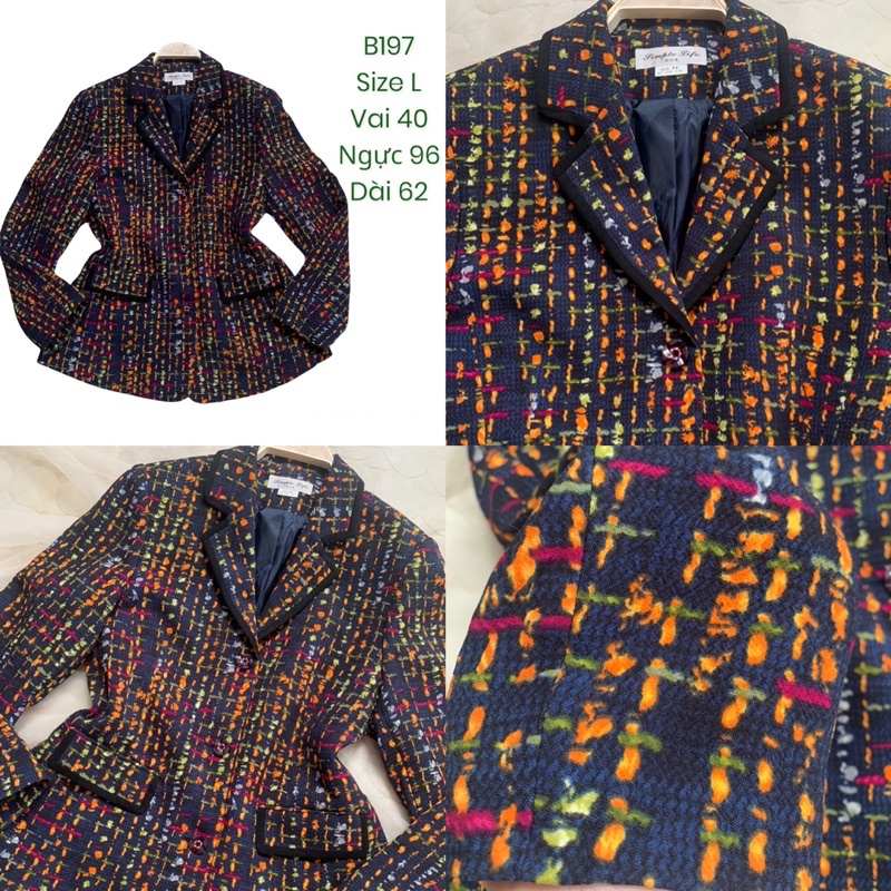 Áo blazer nữ B197 siêu phẩm độ mới 98% 2hand Hàn si tuyển ảnh thật
