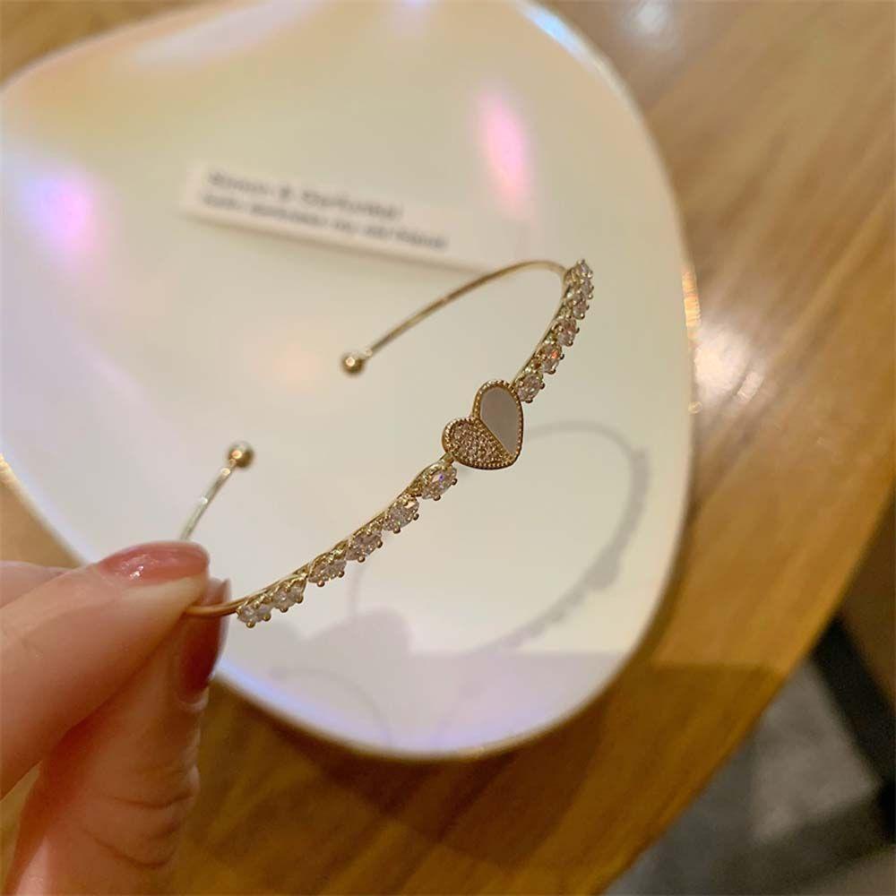 Vòng Tay Dạng Hở Hình Chữ C Thiết Kế Đơn Giản Sang Trọng Cho Nữ