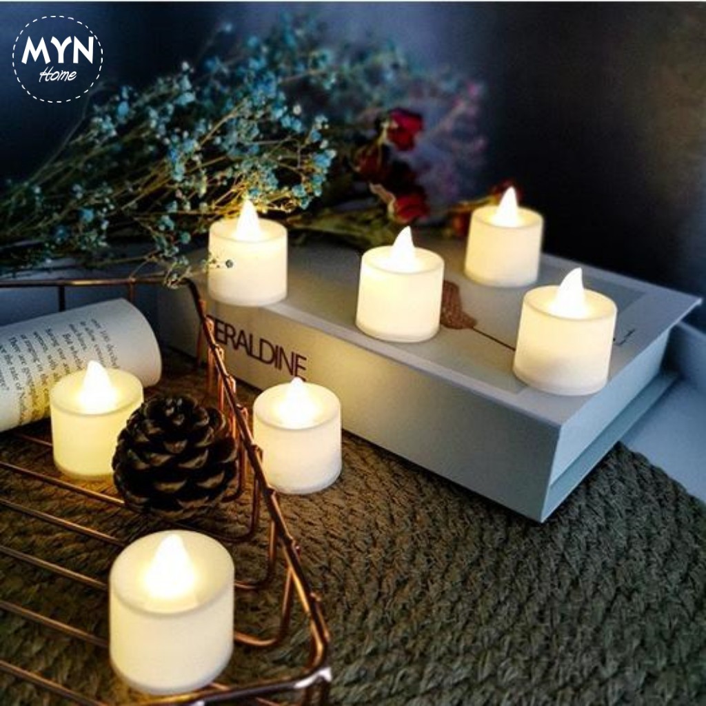 Nến điện tử LED mini decor, trang trí nhà cửa, giáng sinh MYN Home (có kèm sẵn pin)