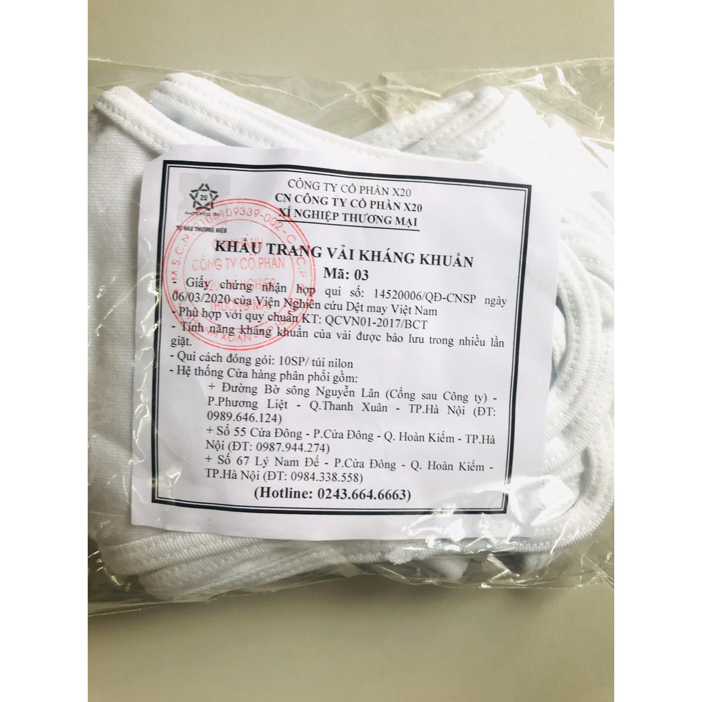 Khẩu trang vải kháng khuẩn được sản xuất bởi quân đội nhân dân Việt Nam an toàn tuyệt đối