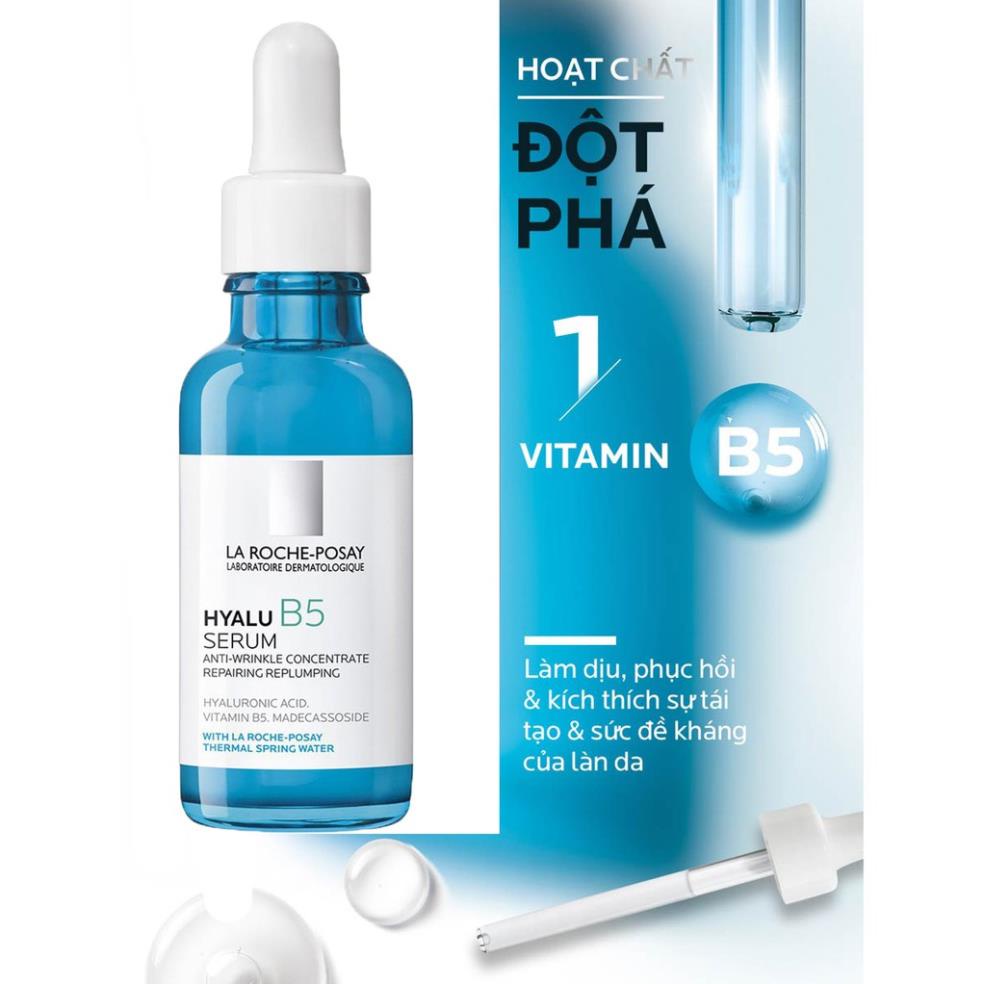 LaRoche-Posay Hyalu B5 Serum - Tinh Chất Cấp Nước Mờ Nhăn Săn Chắc Da 30ml