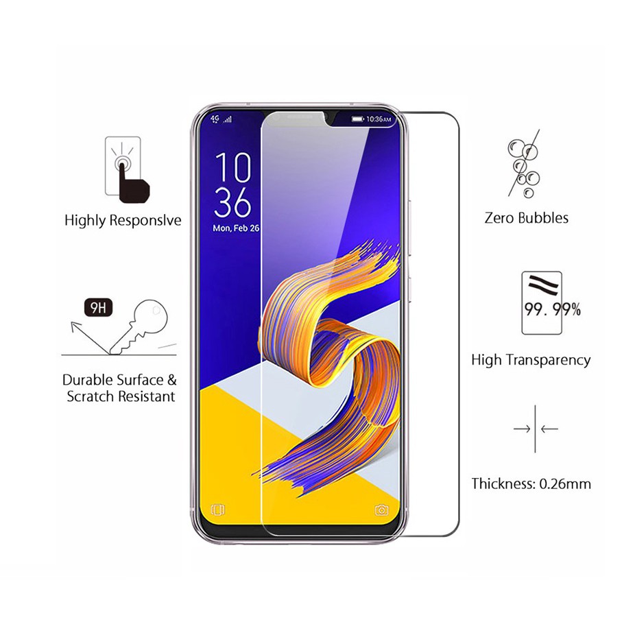 Tấm dán kính cường lực ASUS ZenFone 5 2018 ZE620KL hiệu Glass Pro - Không full màn hình