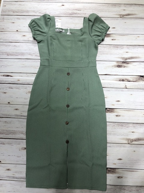 VÁy vintage cổ chữ u tay bồng | BigBuy360 - bigbuy360.vn