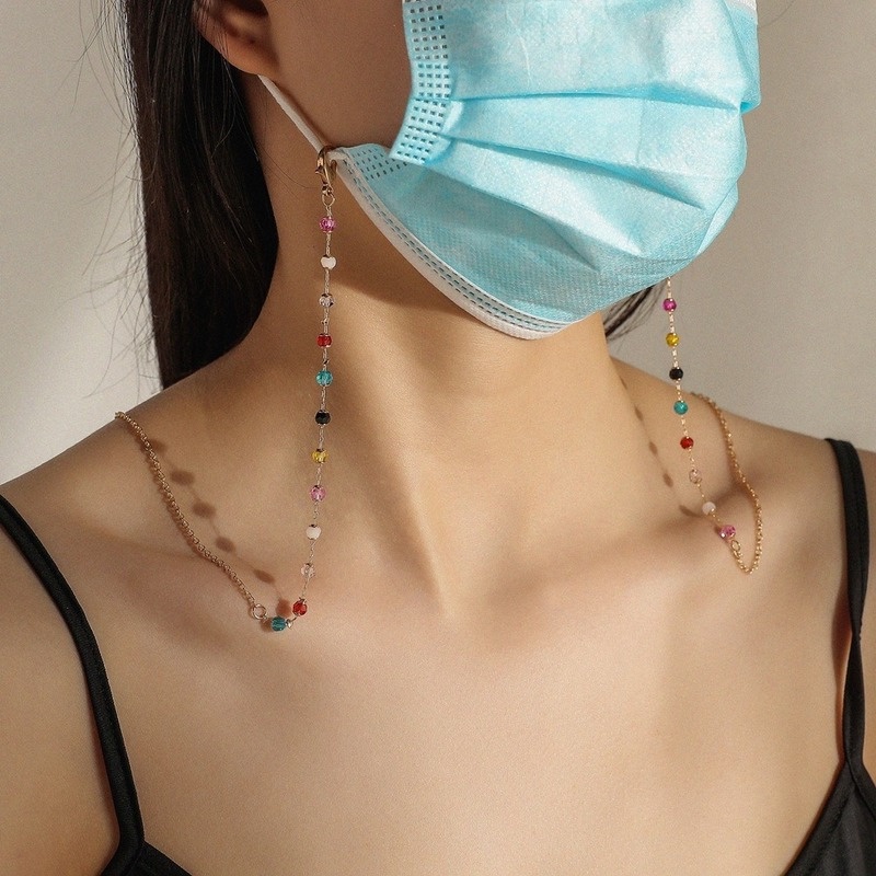 Mới Dây Đeo Mắt Kính Đính Hạt Pha Lê Nhiều Màu Đa Năng Thời Trang Cho Nữ