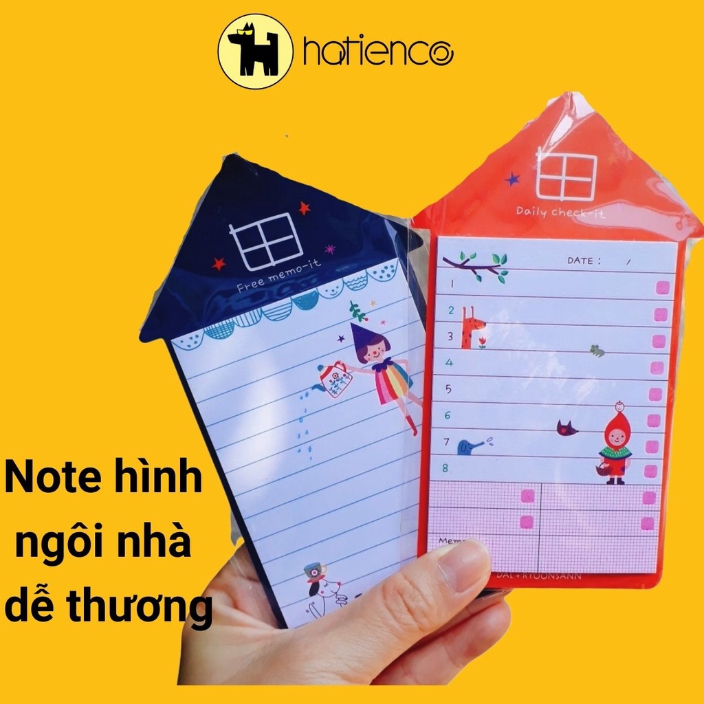 Giấy note, giấy ghi chú hình ngôi nhà dễ thương