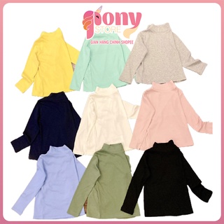 Áo giữ nhiệt cotton len tăm cổ 3cm cho bé trai và bé gái HM size 1,5-10y
