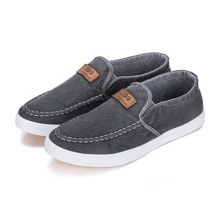 Giày Lười Vải Jean - Xám [HNC]