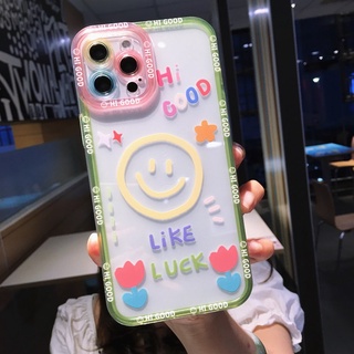 Ốp lưng iphone samsung xiaomi oppo cạnh vuông JM CASE Mặt Cười Happy Hi Good Like Luck
