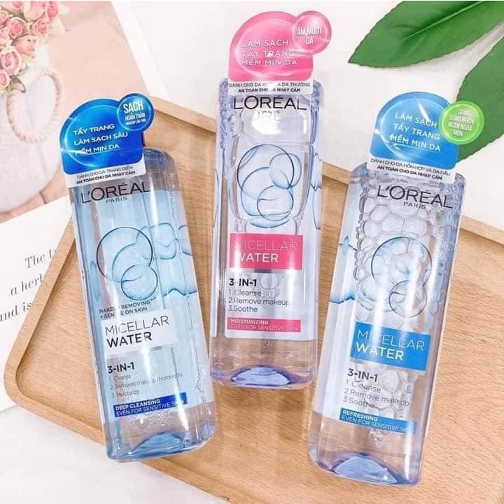 Nước tẩy trang L'Oreal Paris 3-in-1 Micellar Water 400ml | BigBuy360 - bigbuy360.vn