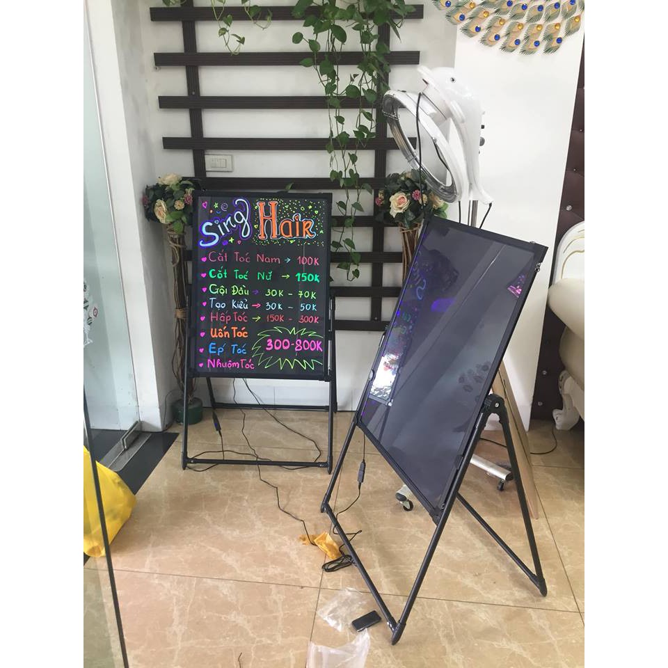 Bảng LED Viết Tay Di Động 60x80 (Giá Đỡ 2 Chân Chữ Nhật)