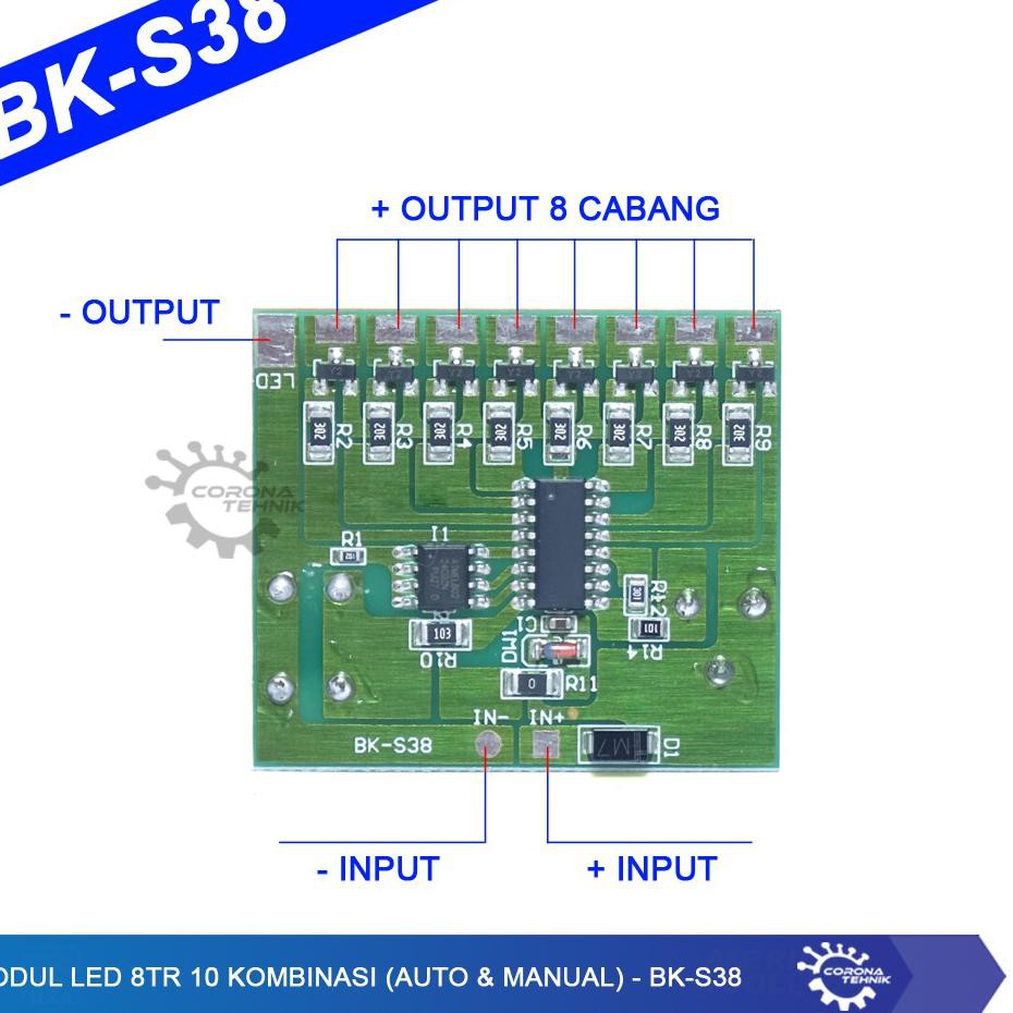 Mô Đun Đèn Led 10 Chế Độ 8tr (Auto & Manual) - Bk-S38