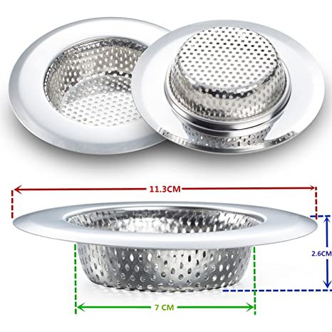 Dụng cụ lưới lọc thoát nước chậu rửa sàn nước phòng tắm gia đình bằng thép không gỉ chống ăn mòn và bền