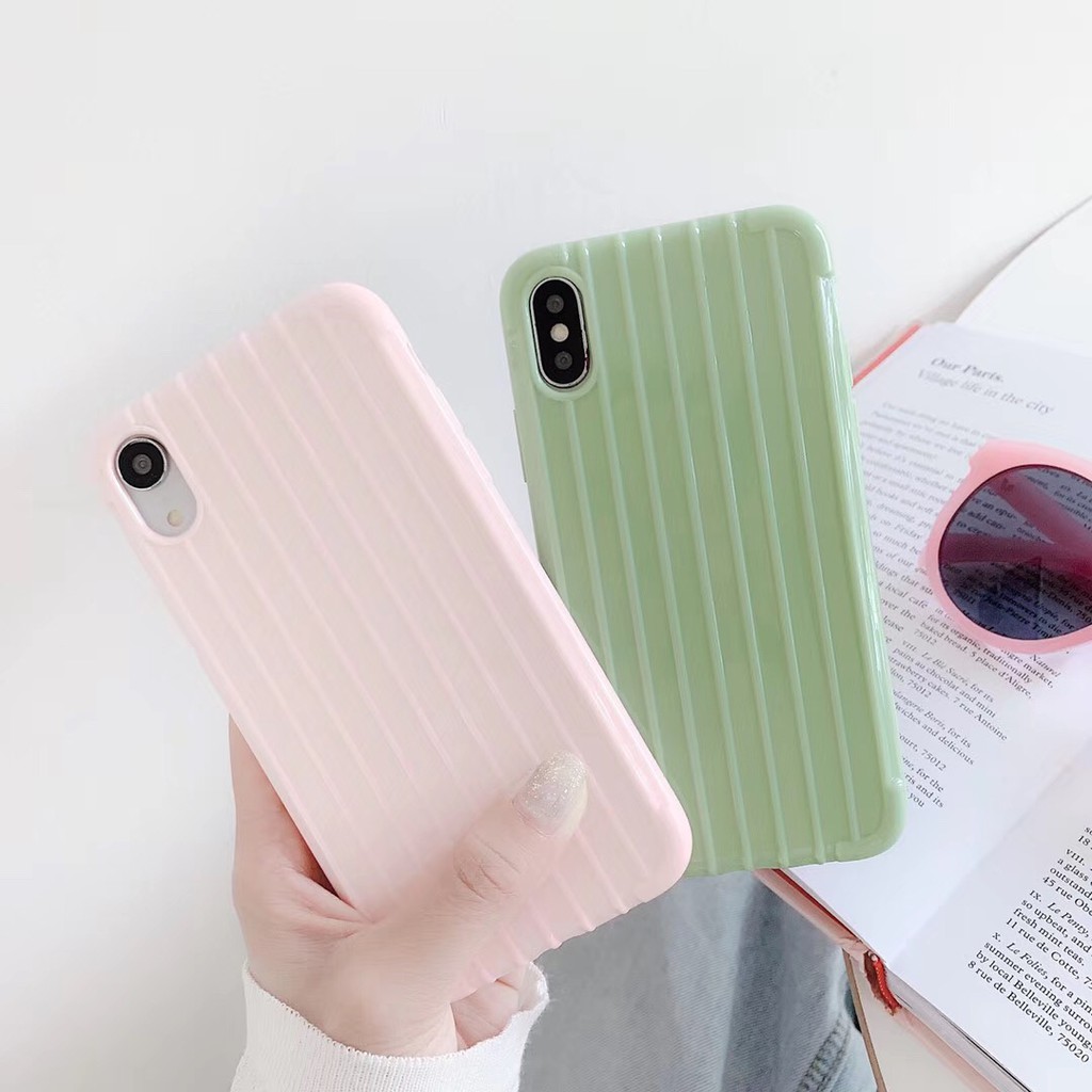 Ốp Điện Thoại Silicon Kiểu Vali Cho OPPO a3s a1k f9 pro Realme C1 C2 Realme 5 5i c3 2