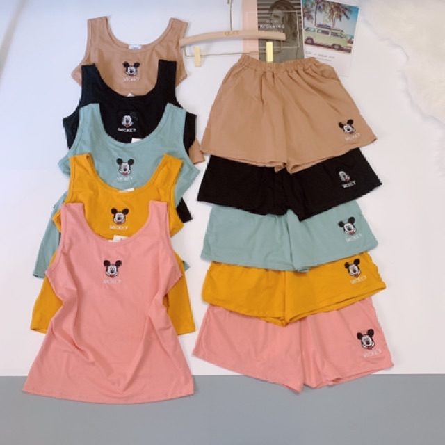 [Mã WA1606 giảm 15% đơn 99k] [QL.CS] BÁN SỈ BỘ SÁT NÁCH NHIỀU MÀU THÊU MICKY NỮ | BigBuy360 - bigbuy360.vn