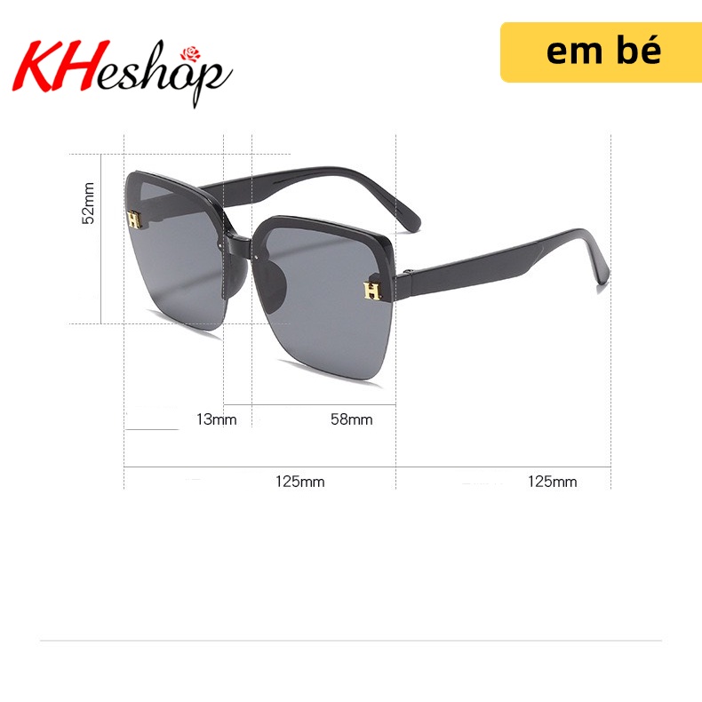 Kính Thời Trang mẫu mới nhất 2022 cho bé yêu form vuông viền nửa tròng chữ H siêu xinh mã Y8855