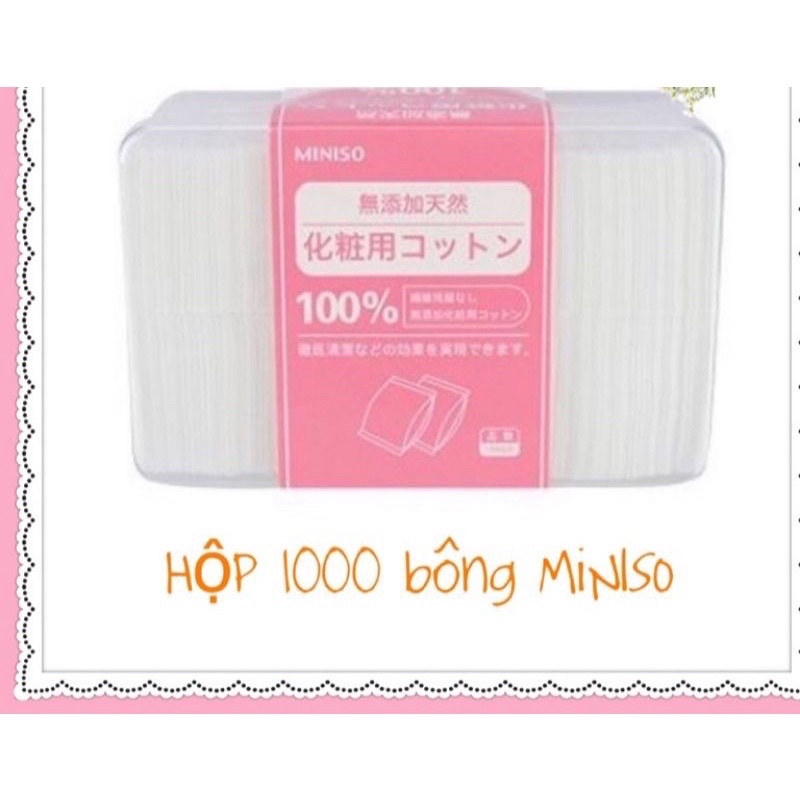 BÔNG TẨY TRANG MINISO 1000MIẾNG HÀNG NHẬT CHÍNH HÃNG