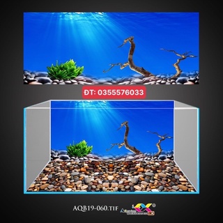 Tranh 3D dán bể cá siêu đẹp và nét, có keo sẵn trên bề mặt, có thể làm theo kích thước yêu cầu