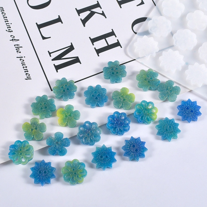Khuôn Silicone Làm Nút Áo Epoxy Resin DIY