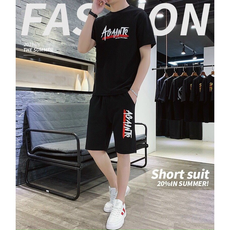 ĐỒ BỘ NAM THỂ THAO, SET BỘ ĐÙI NAM VÀ ÁO THUN AGAINTE MÁT MẺ CỰC CHẤT 1KENZ