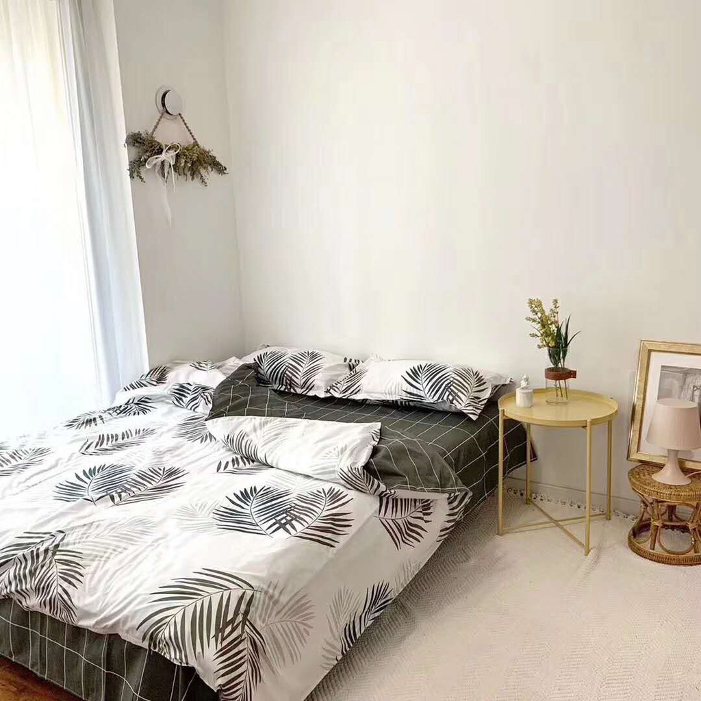 Bộ chăn ga gối nhiều họa tiết Fhome (free bo chun cho khách)