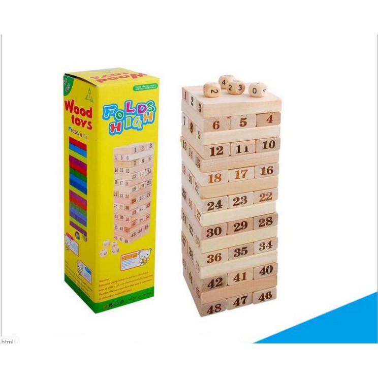 Đồ chơi rút gỗ size to 48 thanh