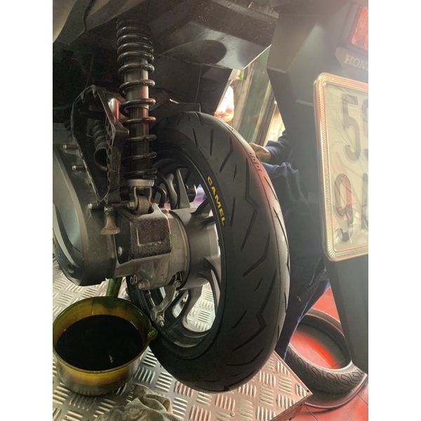 Vỏ lốp xe Gai Rosso Camel Thái 90/80 và 100/80-14. size chuẩn Vario 150.