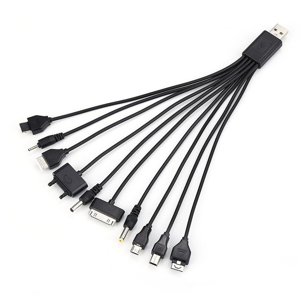 Dây cáp sạc điện thoại USB đa năng 10 trong 1 nhỏ gọn tiện lợi