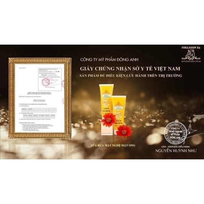 SỮA RỬA MẶT NGHỆ, MẬT ONG COLLAGEN X3