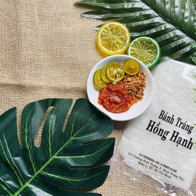 Combo 10 bịch Bánh tráng sate muối tắc Hồng Hạnh Tắc Sate Thơm Ngon Bao Cay Bao Ngon