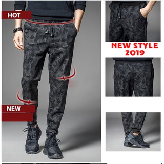Quần jogger nam dáng côn chân họa tiết rằn ri cá tính đẹp và mới 2020