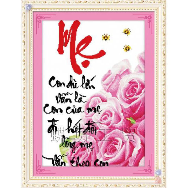 Tranh Thêu Chữ Thập Con Dù Lớn Vẫn Là Con Của Mẹ LP5101, 222414 (KHÁCH TỰ THÊU) KT:50X68CM