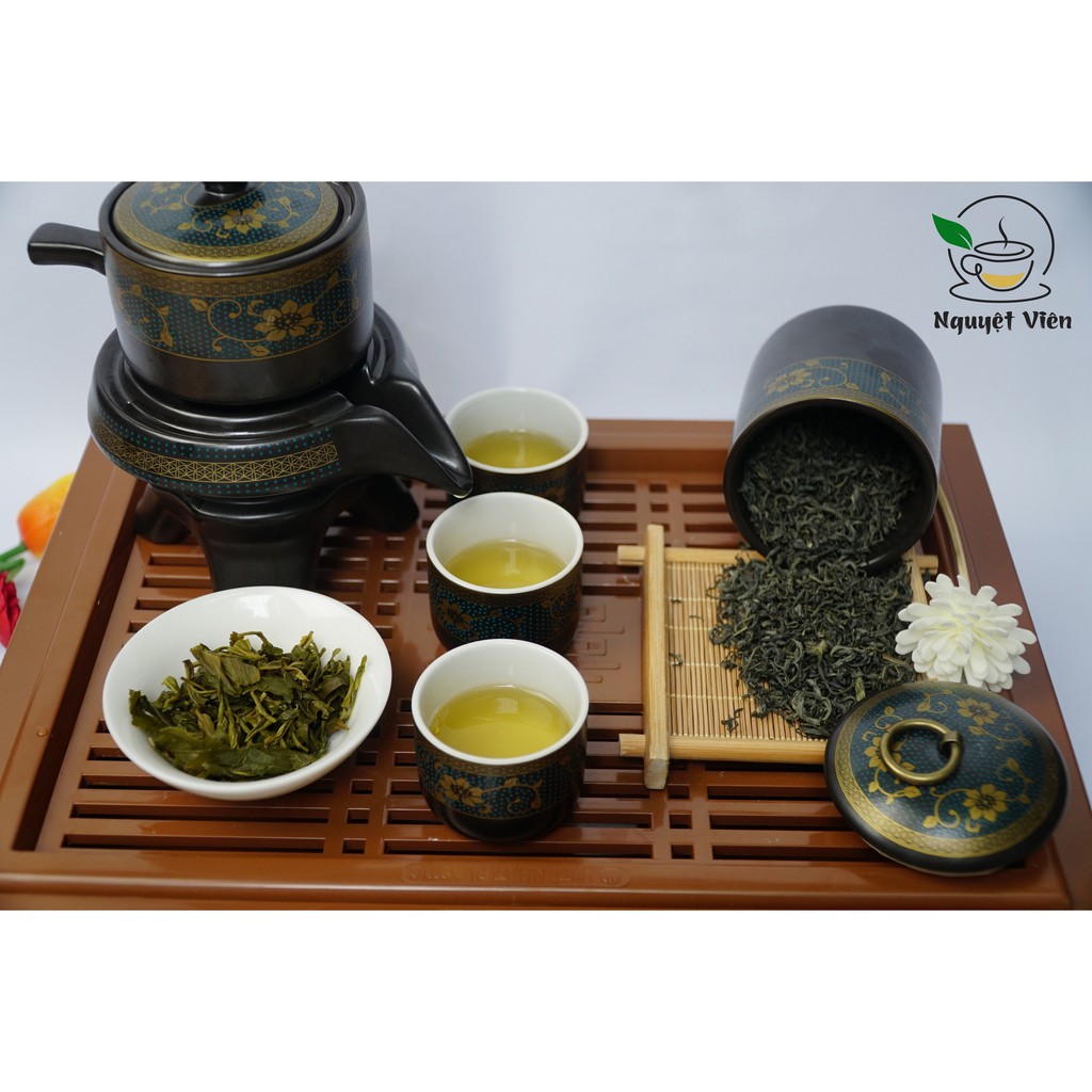 Bộ Ấm Chén Pha Trà Hoa Mai Hình Cối Xay Chất Liệu Gốm Sứ Cao Cấp Ấm Chén Nguyệt Viên