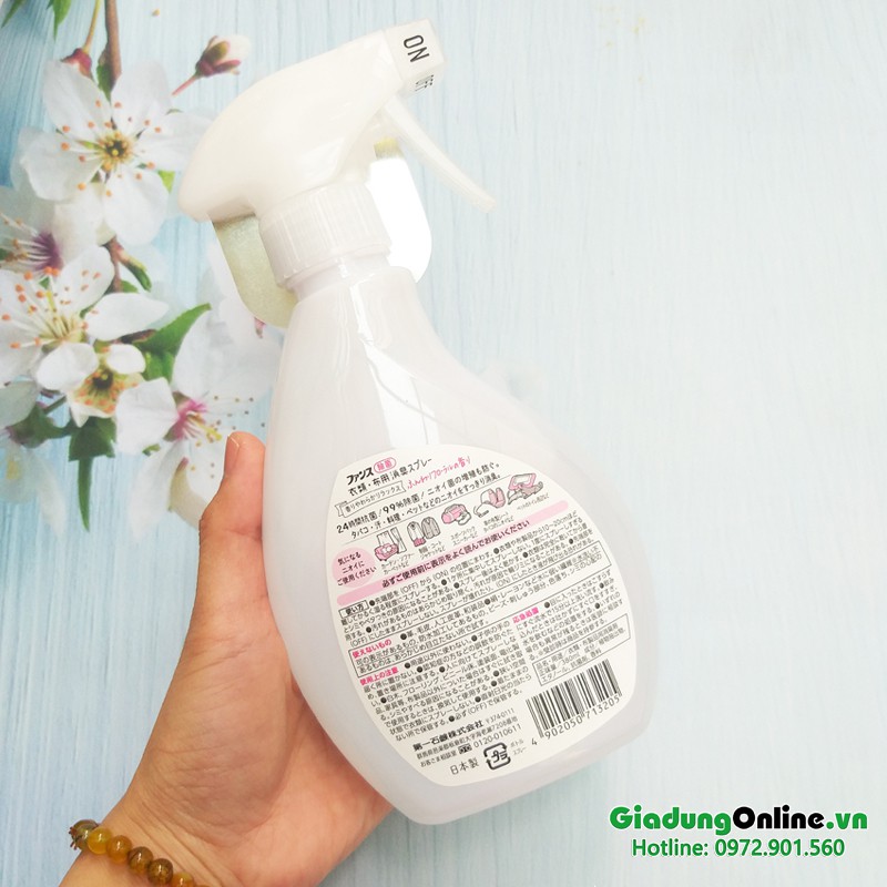 Xịt thơm và kháng khuẩn quần áo hương hoa DAIICHI 380ml  hàng Nhật